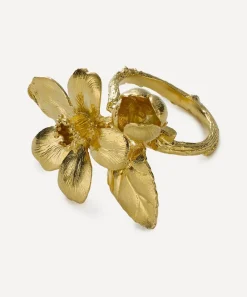 Alex Monroe Rings^22ct Gold-Plated Apple Blossom Cocktail Ring