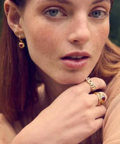 Rachel Jackson Rings^22ct Gold-Plated Art Deco Love Ring