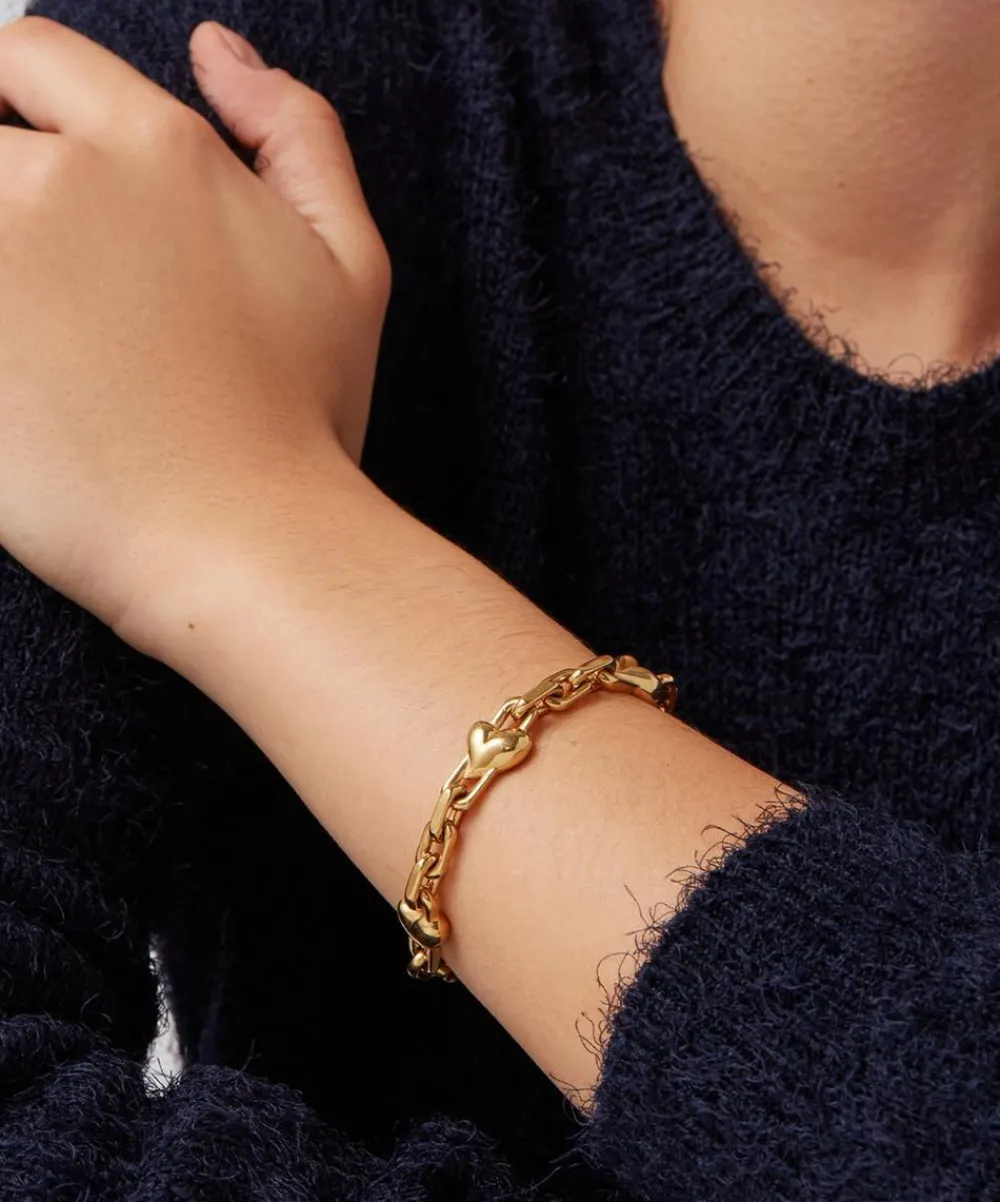JENNY BIRD Bracelets|Bracelets^14ct Gold-Plated Art Heart Chain Bracelet