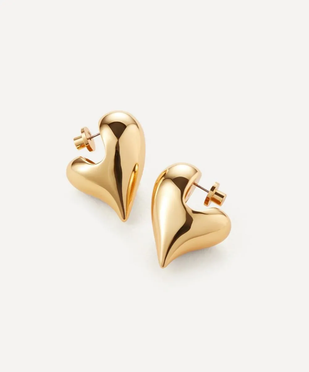 JENNY BIRD Earrings|Earrings^14ct Gold-Plated Art Heart Puff Earrings