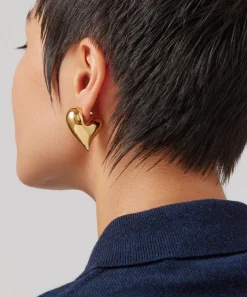 JENNY BIRD Earrings|Earrings^14ct Gold-Plated Art Heart Puff Earrings