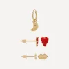 Anna + Nina Earrings^14ct Gold-Plated Bisou Earring Set