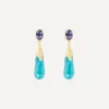 Alexis Bittar Earrings^14ct Gold-Plated Bonbon Crystal Teardrop Earrings