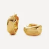Missoma Earrings^18ct Gold-Plated Chunky Entwine Ridge Small Hoop Earrings