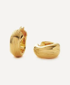 Missoma Earrings^18ct Gold-Plated Chunky Entwine Ridge Small Hoop Earrings