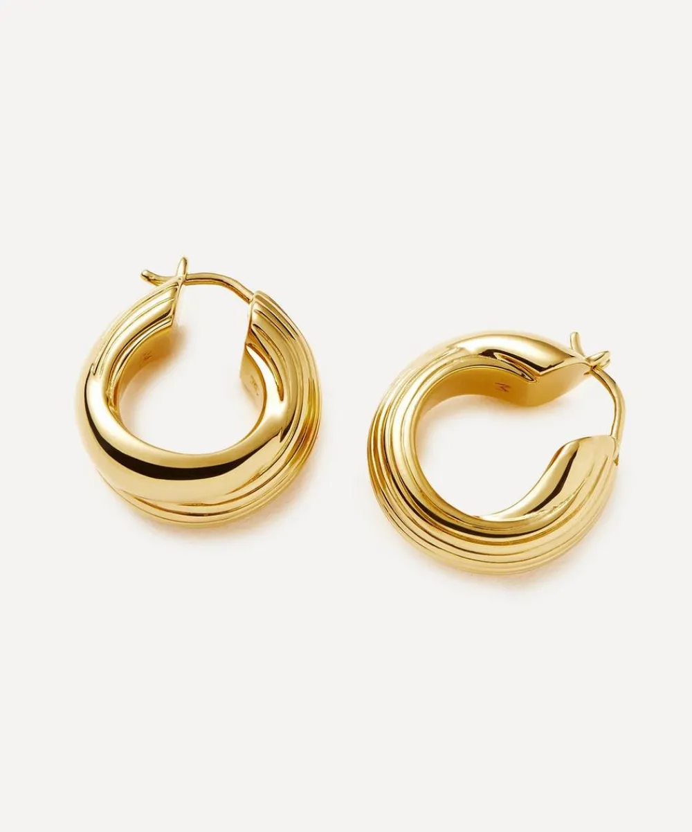 Missoma Earrings^18ct Gold-Plated Chunky Entwine Ridge Small Hoop Earrings