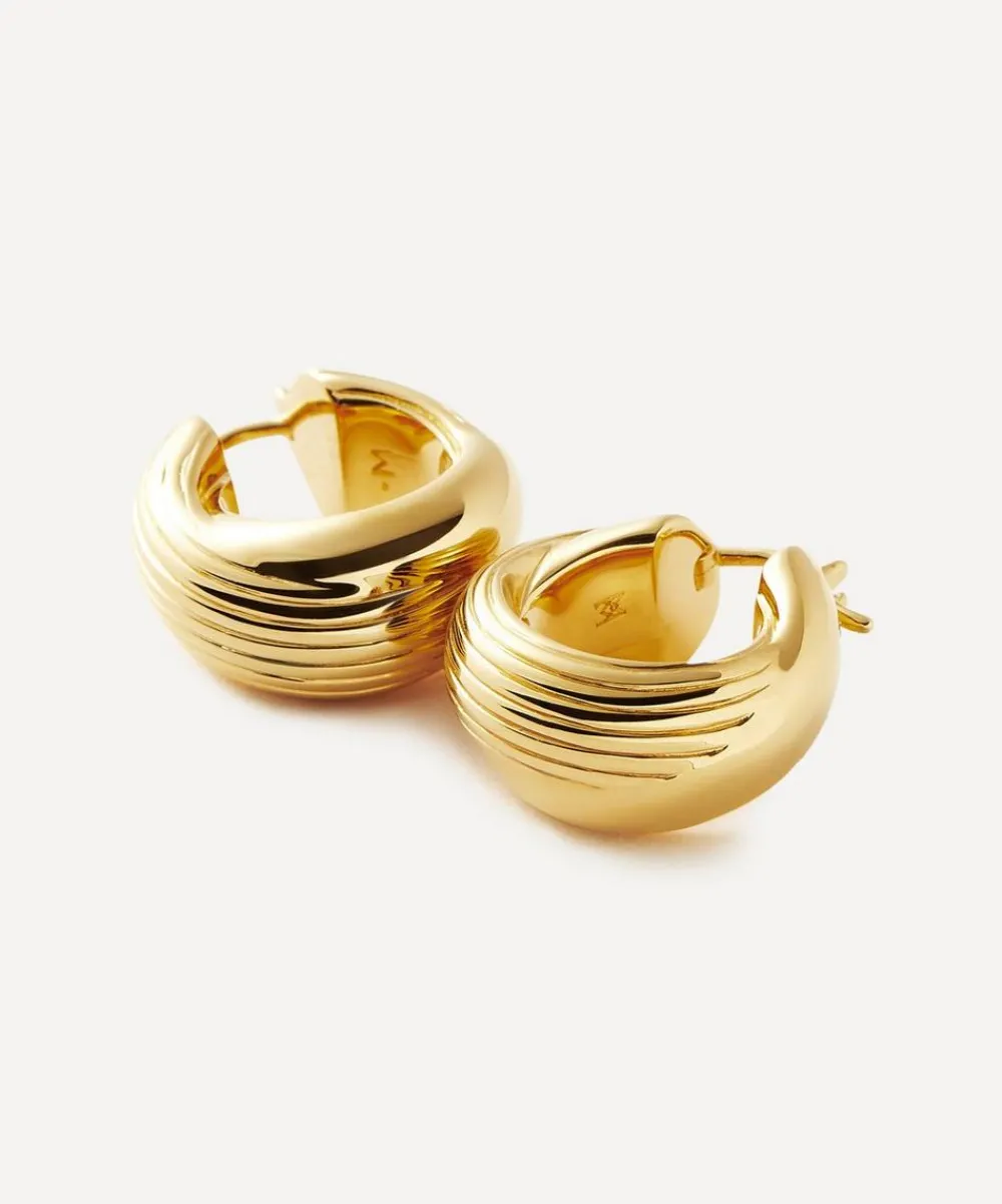 Missoma Earrings^18ct Gold-Plated Chunky Entwine Ridge Small Hoop Earrings