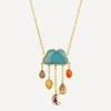 Grainne Morton Necklaces^18ct Gold-Plated Cloud and Rain Blue Chalcedony Chain Drop Necklace