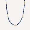 Laura Vann Necklaces^18ct Gold-Plated Column Lapis Bead Necklace