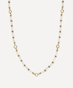 Laura Vann Necklaces^18ct Gold-Plated Column Mother of Pearl Bead Necklace