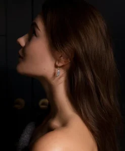 Kirstie Le Marque Earrings^9ct Gold-Plated Diamond Angel Wing Drop Earrings