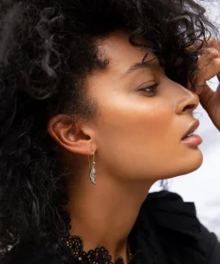 Kirstie Le Marque Earrings^9ct Gold-Plated Diamond Angel Wing Drop Earrings