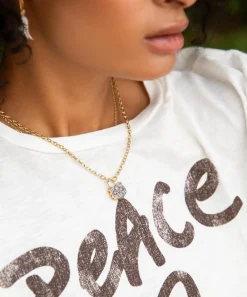 Kirstie Le Marque Necklaces^9ct Gold-Plated Diamond Chunky Lock Pendant Necklace
