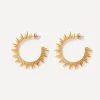 Rachel Jackson Earrings^22ct Gold-Plated Electric Goddess Statement Hoop Earrings