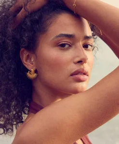Rachel Jackson Earrings|Earrings^22ct Gold-Plated Electric Goddess Statement Stud Earrings