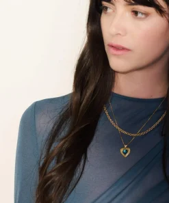 Rachel Jackson Necklaces^22ct Gold-Plated Electric Love Blue Topaz Heart Pendant Necklace