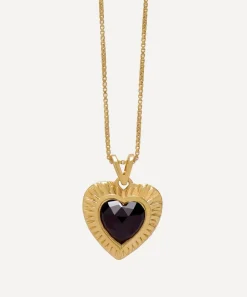Rachel Jackson Necklaces^22ct Gold-Plated Electric Love Garnet Heart Pendant Necklace