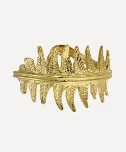 Alex Monroe Rings^22ct Gold-Plated Fern Ring
