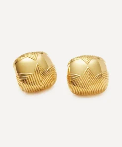 Missoma Earrings^18ct Gold-Plated Hera Oversized Dome Ridge Stud Earrings