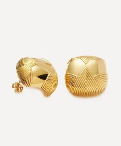 Missoma Earrings^18ct Gold-Plated Hera Oversized Dome Ridge Stud Earrings