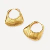 Missoma Earrings^18ct Gold-Plated Hera Ridge Hoop Earrings