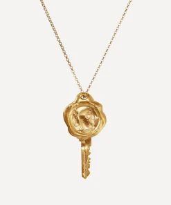 Alighieri Necklaces^24ct Gold-Plated Key To The Library Pendant Necklace