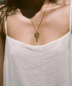 Alighieri Necklaces^24ct Gold-Plated Key To The Library Pendant Necklace