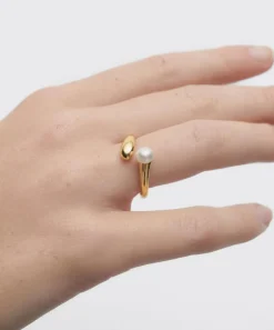 PDPAOLA Rings^18ct Gold-Plated La Perla Ring