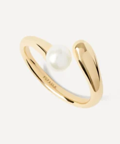 PDPAOLA Rings^18ct Gold-Plated La Perla Ring