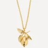 Alex Monroe Necklaces^22ct Gold-Plated Large Lemon and Leaf Pendant Necklace