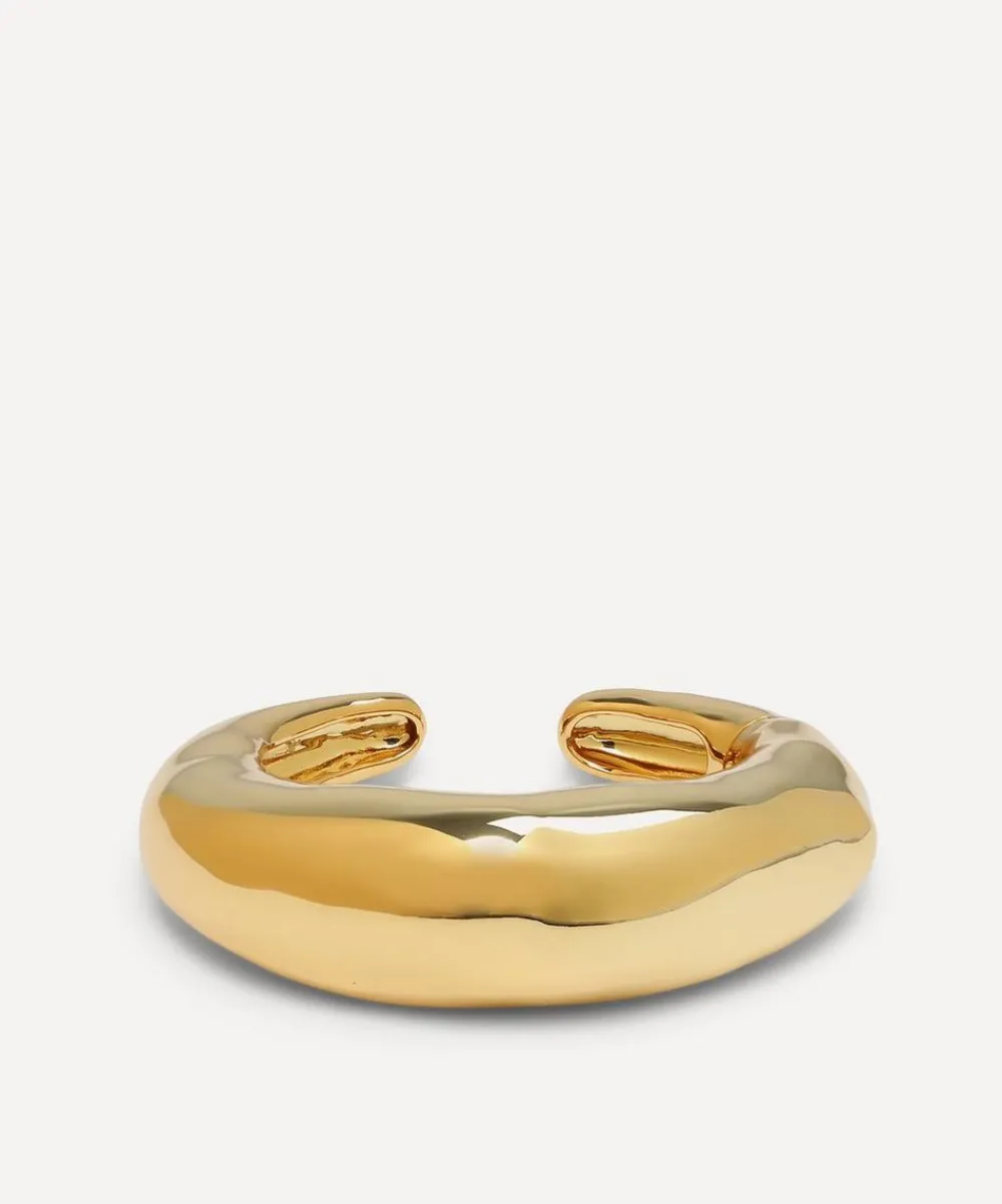 Alexis Bittar Bracelets^14ct Gold-Plated Large Molten Hinged Cuff Bracelet