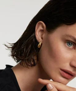 PDPAOLA Earrings^18ct Gold-Plated Large Sugar Drop Earrings
