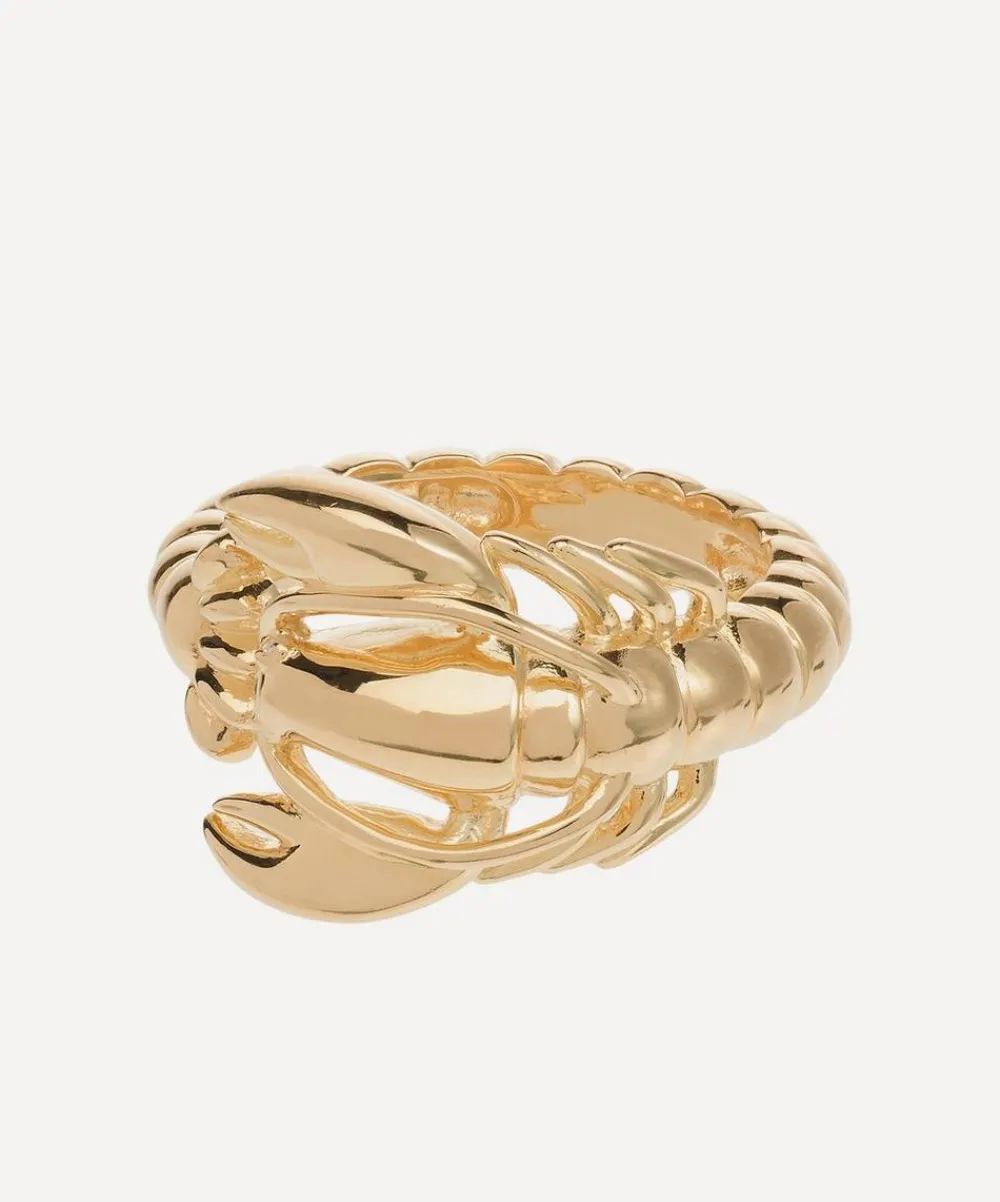 Anna + Nina Rings^14ct Gold-Plated Lobster Ring