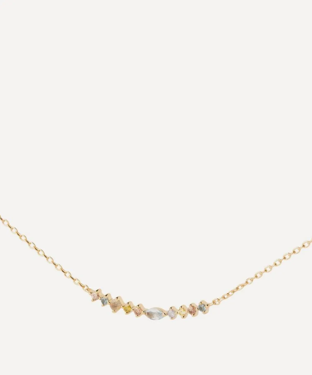 PDPAOLA Necklaces^18ct Gold-Plated Lotus Necklace