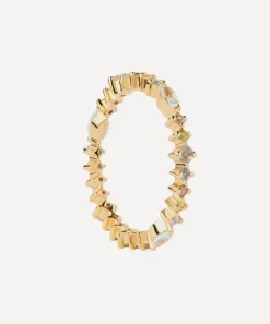 PDPAOLA Rings^18ct Gold-Plated Lotus Ring