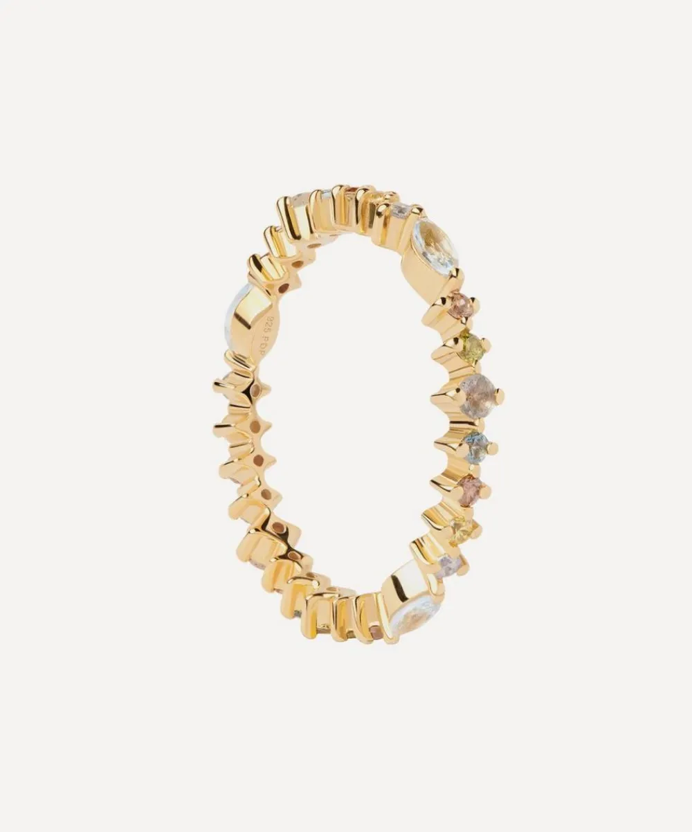 PDPAOLA Rings^18ct Gold-Plated Lotus Ring