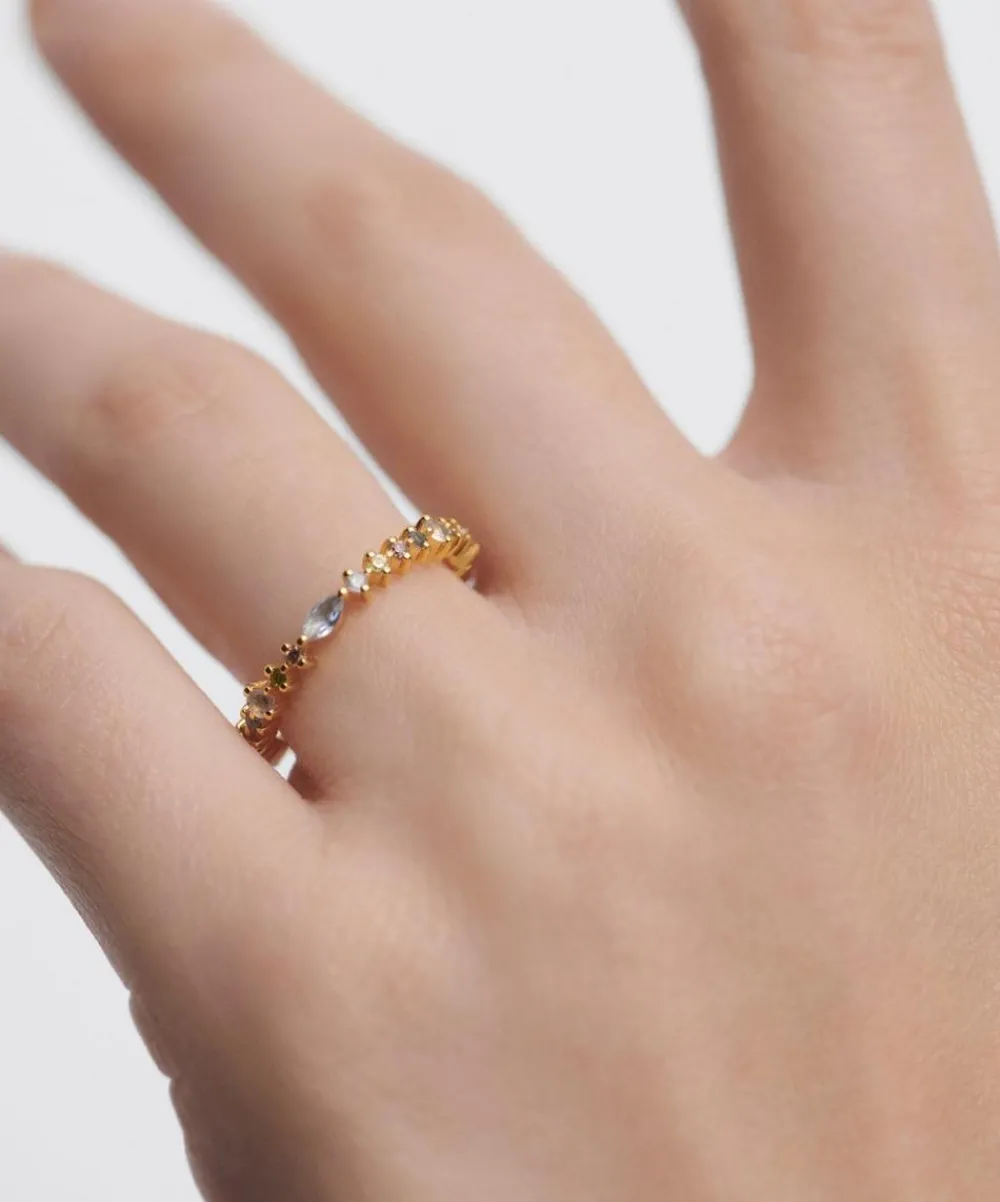 PDPAOLA Rings^18ct Gold-Plated Lotus Ring