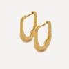 PDPAOLA Earrings^18ct Gold-Plated Magma Hoop Earrings