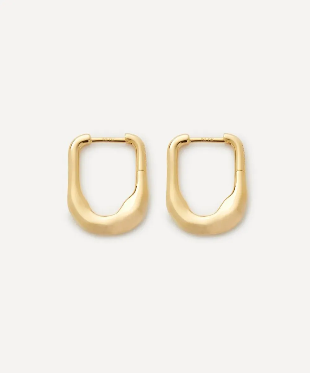 PDPAOLA Earrings^18ct Gold-Plated Magma Hoop Earrings