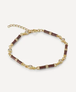 Laura Vann Bracelets^18ct Gold-Plated Marlowe Enamel Bracelet