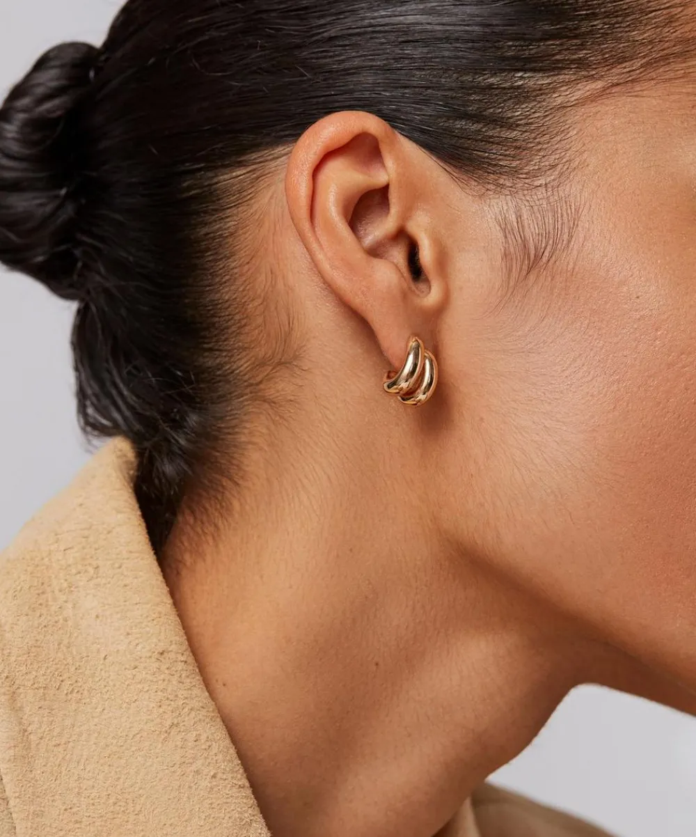 JENNY BIRD Earrings^14ct Gold-Plated Mini Florence Hoop Earrings