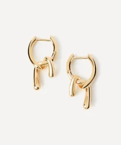 PDPAOLA Earrings^18ct Gold-Plated Mini Twist Hoop Earrings