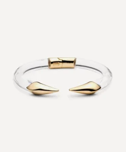 Alexis Bittar Bracelets^14ct Gold-Plated Mirrored Pyramid Lucite Brake Hinge Bracelet
