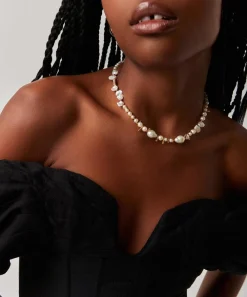 Missoma Necklaces^18ct Gold-Plated Mixed Pearl Statement Beaded Necklace