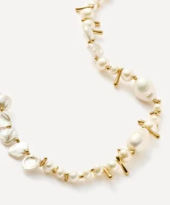 Missoma Necklaces^18ct Gold-Plated Mixed Pearl Statement Beaded Necklace