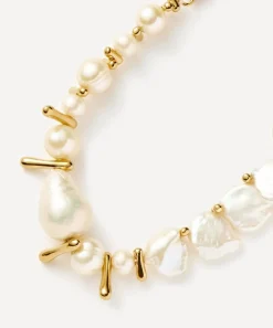 Missoma Bracelets^18ct Gold-Plated Mixed Pearl Statement Beaded Bracelet