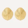 ANNI LU Earrings^18ct Gold-Plated Ocean Treasure Stud Earrings