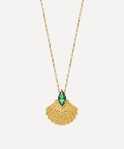 Laura Vann Necklaces^18ct Gold-Plated Pamela Shell Pendant Necklace