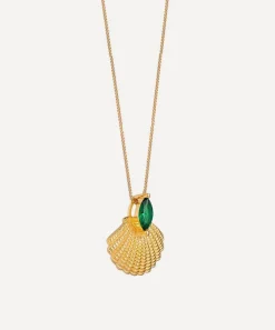 Laura Vann Necklaces^18ct Gold-Plated Pamela Shell Pendant Necklace