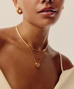 Missoma Necklaces^18ct Gold-Plated Puffy Heart Pendant Necklace